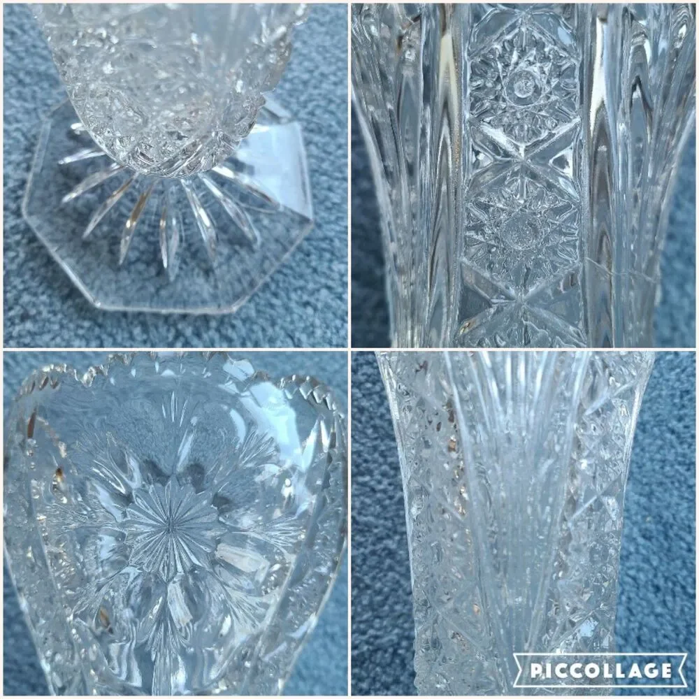 Heavy Imperial Glass Ohio Cosmos Clear Collection 12